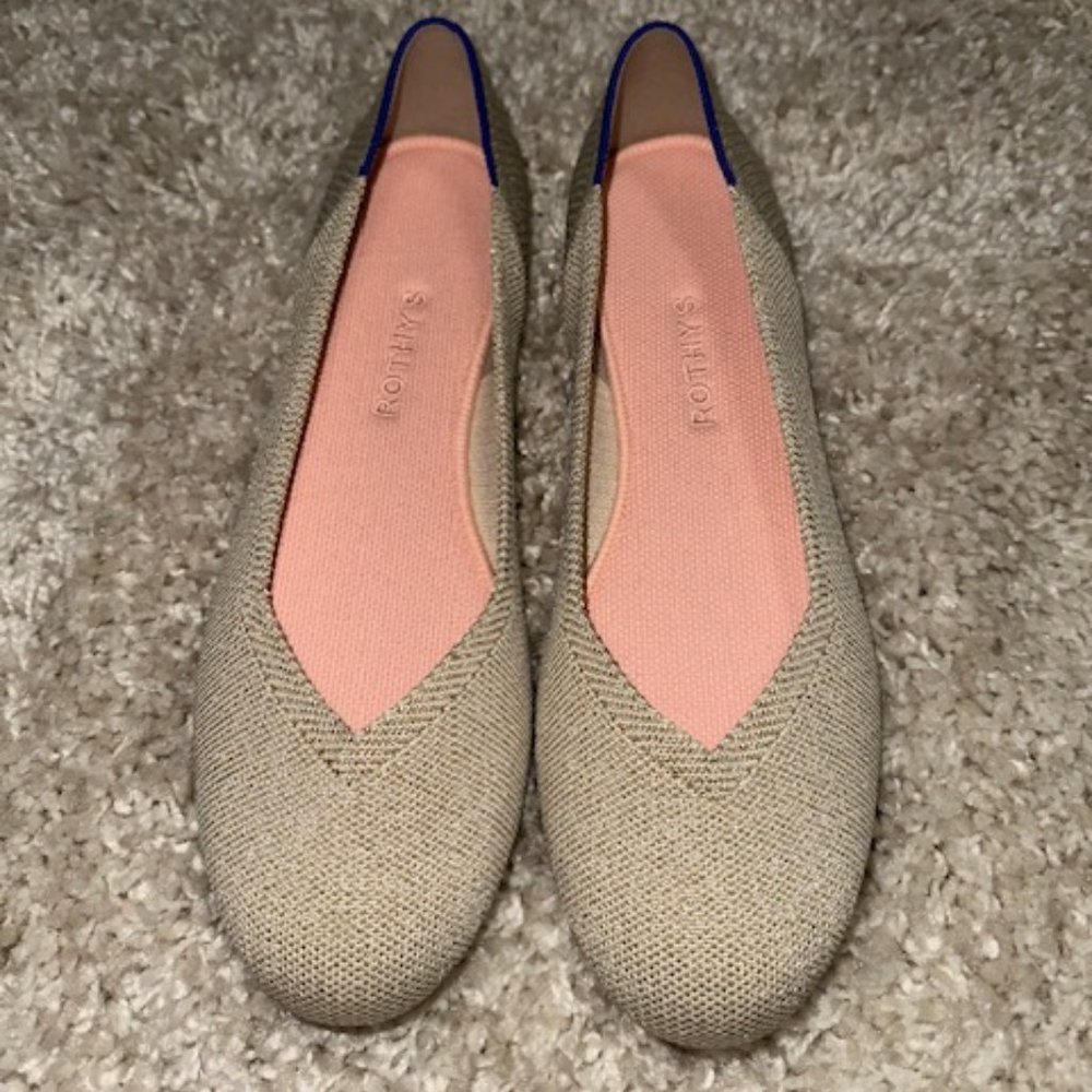 Rothy's Size 10 Light Metallic Flats